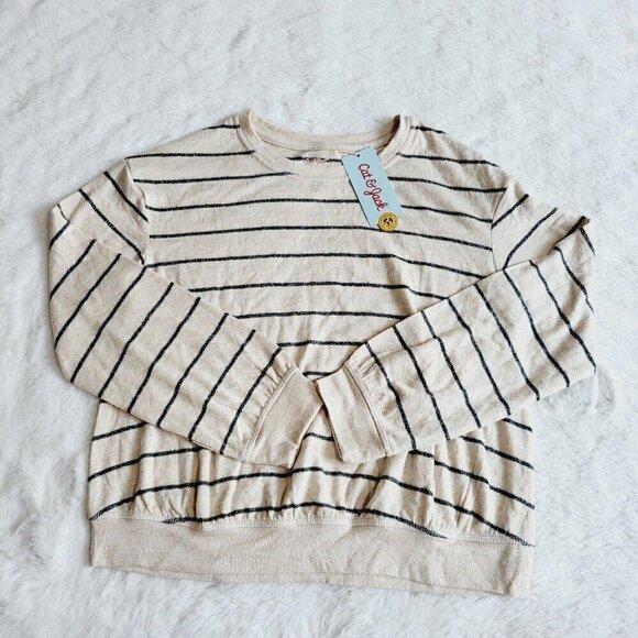 Cat & Jack Girls' Cozy Pullover Sweatshirt (Large) 4KIDD-S - Picture 2 of 4